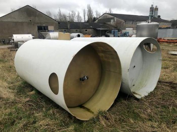 Used 7 m3 fiberglass tanks with agitator