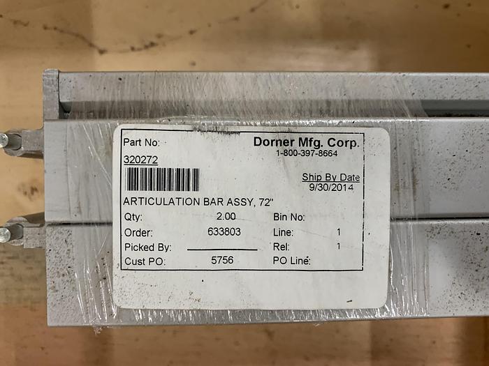 Used DORNER 72" LONG CONVEYOR ARTU