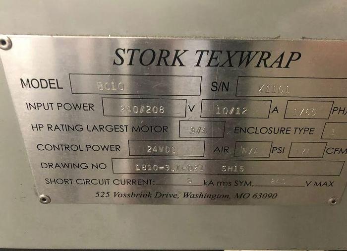 Used TEXWRAP MODEL BC10 HEAT SHRINK TUNNEL