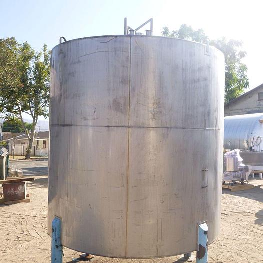 Used Tank, 2,000 Gallon, S/st, 86" X82", Agit, #S744133