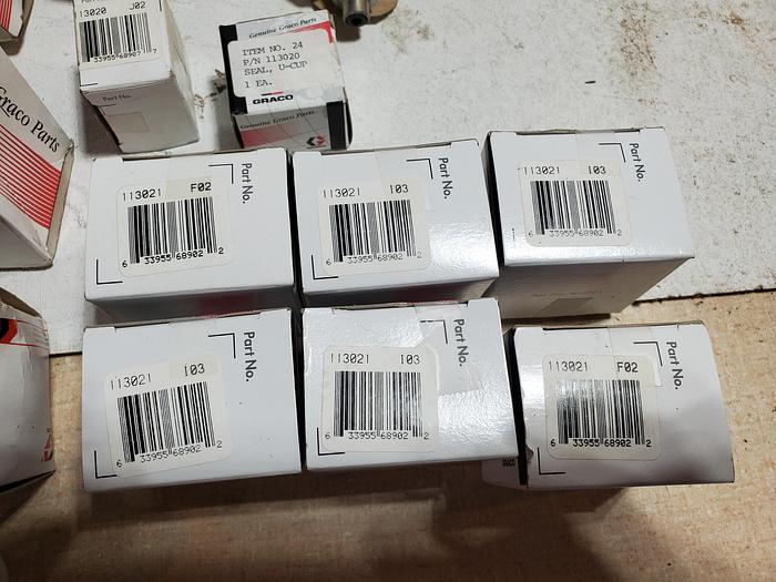 (Lot of 21) Graco parts 113021, (2) Precision Machined Needle & Nozzle
