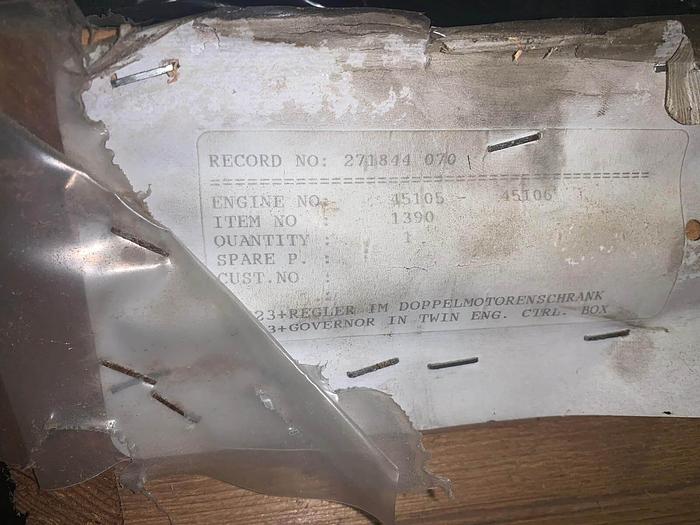 Mak 6M25C marine propulsion engine unused with spares and certificates.