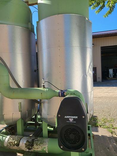 Refurbished Desiccant air Dryer Sullair 4300 cfm Heated Blower purge Twin Tower