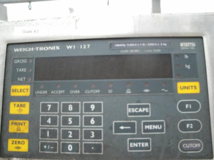Used Scale, Platform, 60" x 60", Weigh Tronix, Mdl DSL-6060-05, #S741076