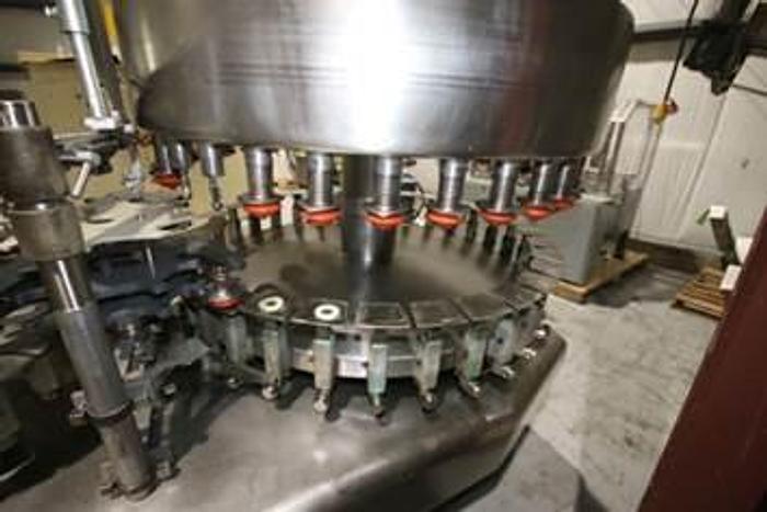 Used Federal 32-Valve Rotary Stainless Steel Filler