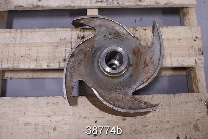 Used Goulds 3175 Pump Impeller, 2-4 Vane, 13.5" Diameter #38774