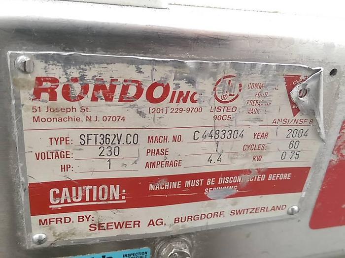 Used 2004 Rondo Dough Cutting Table