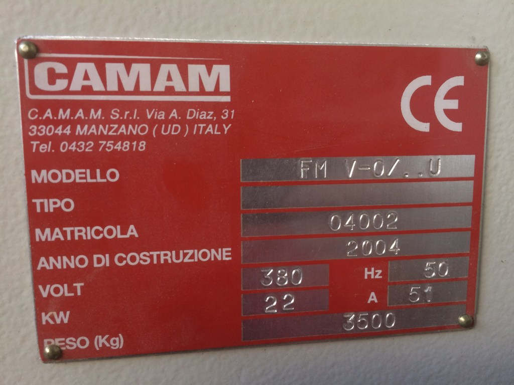 Usato 2004 Foratrice Camam a testine mobili orizzontali, verticali e di testa