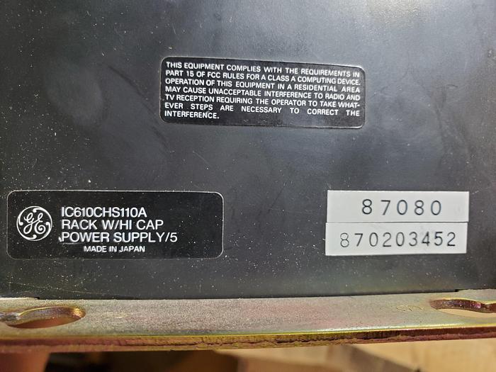 Used GENERAL ELECTRIC SERIES ONE PROGRAMMABLE CONTROLLER