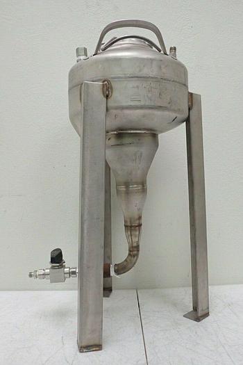Used Picor 4" x 2" SCH 10S 30-50 PSI 100ºF WP 304/304 LW Conical Pressure Vessel