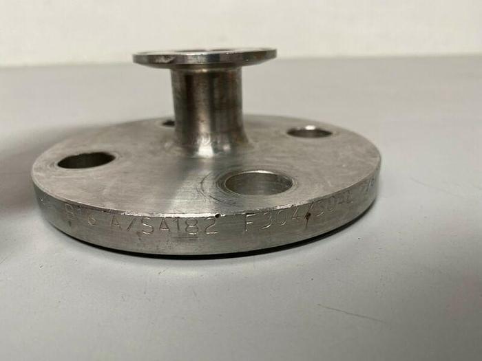 Used Stainless Steel A/SA182 Flange to Sanitary Fitting w/ 17" Dip Tube & 1" SF