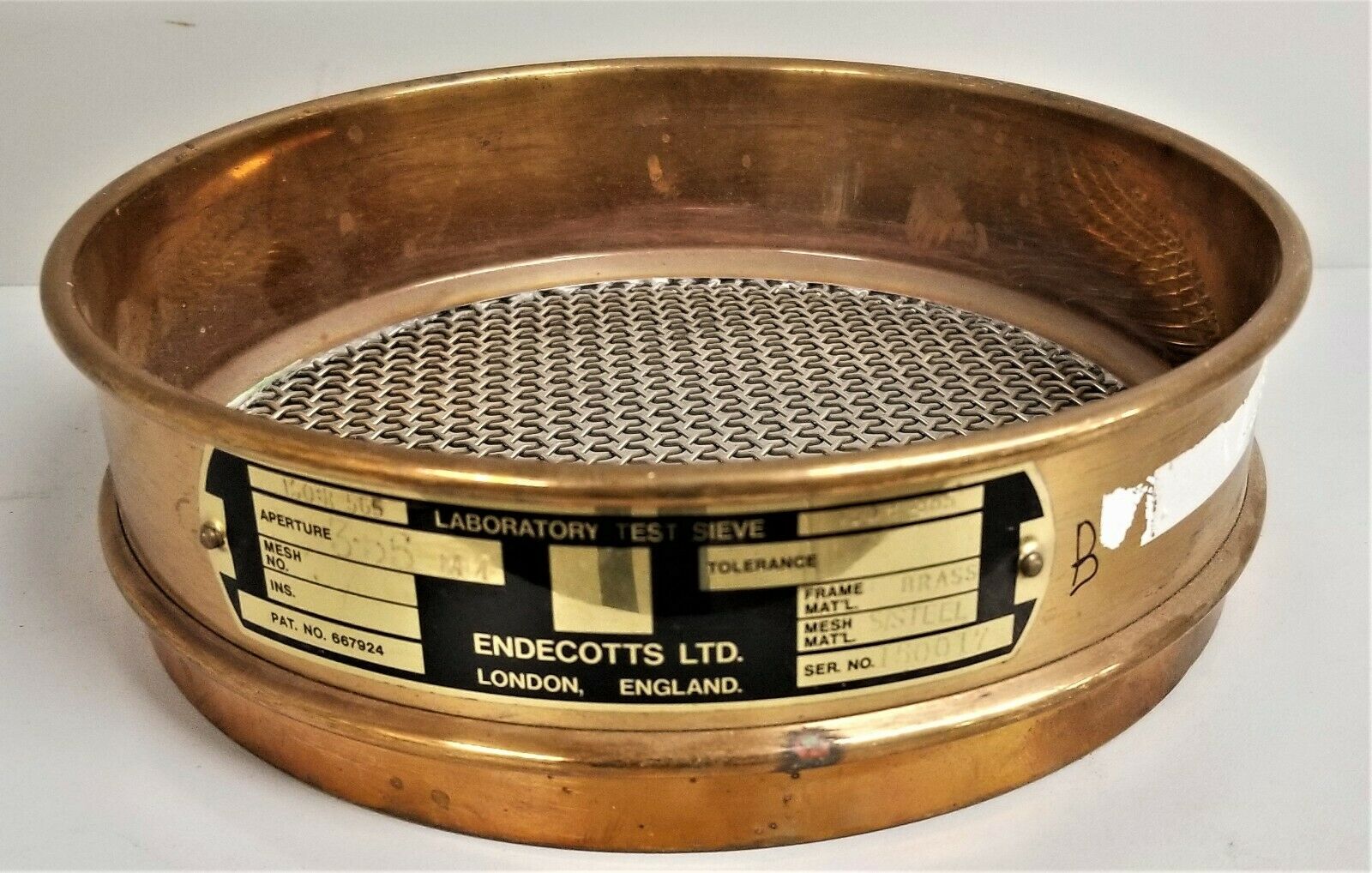 Used Endecotts 355 (#45) Brass-Stainless Steel 8" Sieve