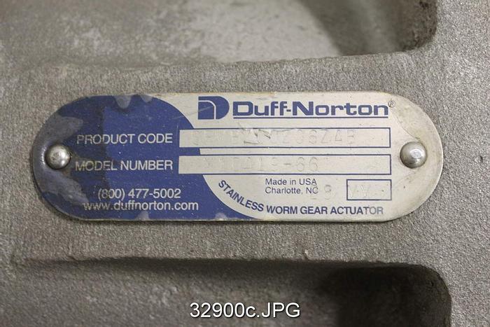 Used Duff Norton M10419-66 Worm Gear Actuator #32900