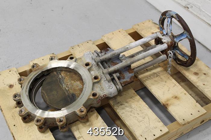 Used True Line 10" Hand Operated Knife Gate Valve #43552