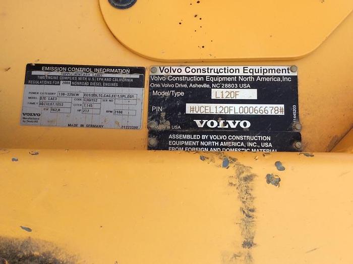 Used 2009 Volvo L120F Wheel Loader