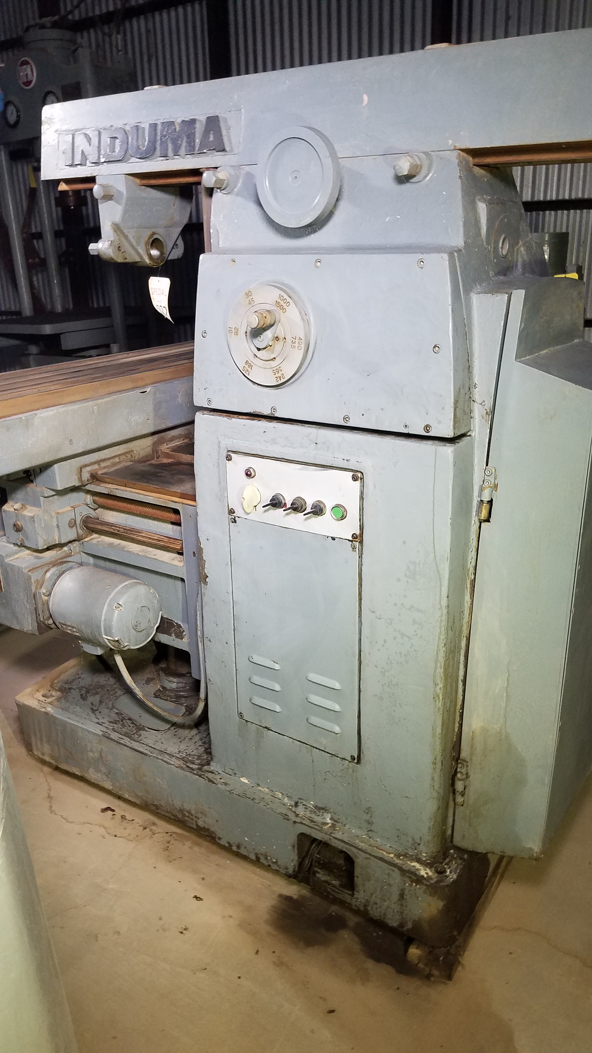 Used 14" x 67" Induma Model NL63 Universal; 1,500 RPM; #50 M.T. STOCK #233