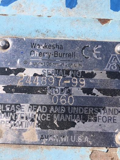 Used Waukesha Model 060 Positive Displacement Pump Head