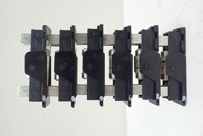 Used Lot of 6 Bussmann CM32FC Camaster Fuse Holders and NITD2 Fuses