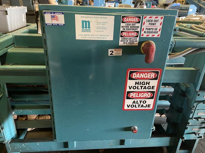 Used MAREN HORIZONTAL WIDE MOUTH SHEAR BALER MODEL SWSS-A-8-30P 30 HP NO CONVEYOR - PENDING