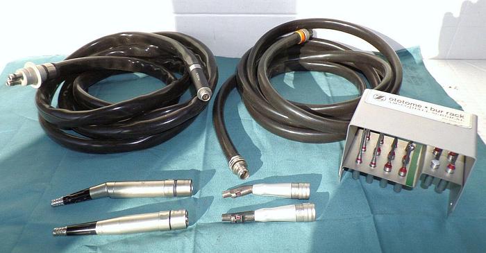 Used Hall Zimmer Osteon Pneumatic set with Handpieces and Bur Rack