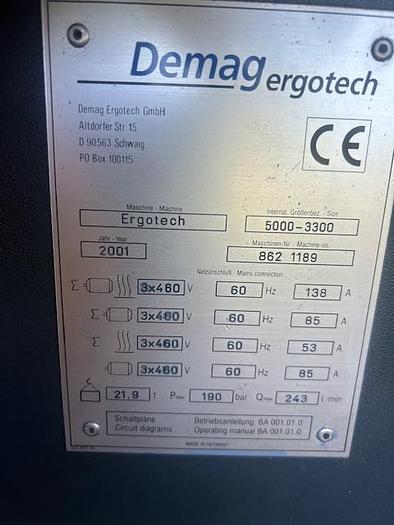 Used DEMAG / Ergotech 500/900/3300 Plastic Injection Screw type