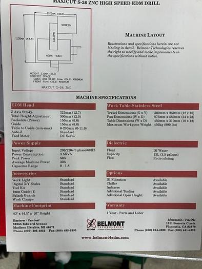 Used 2002 Belmont  Maxi Cut  S 26
