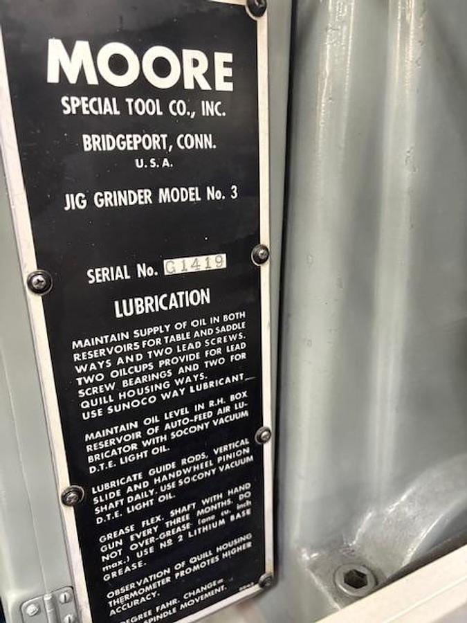 Used Moore # 3 Jig grinder