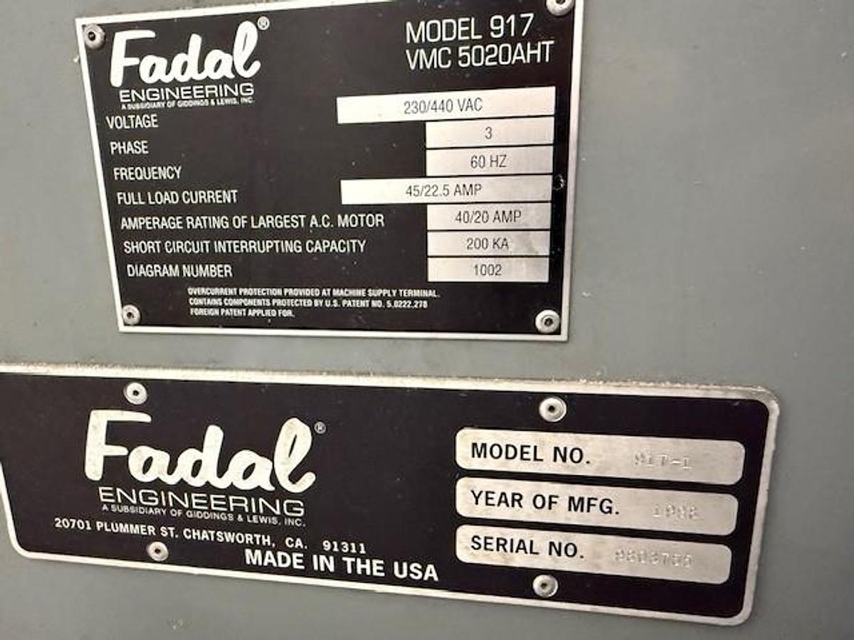 Used Fadal 5020 vertical Machine center