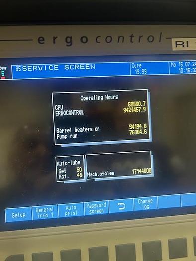 Used DEMAG / Ergotech 500/900/3300 Plastic Injection Screw type