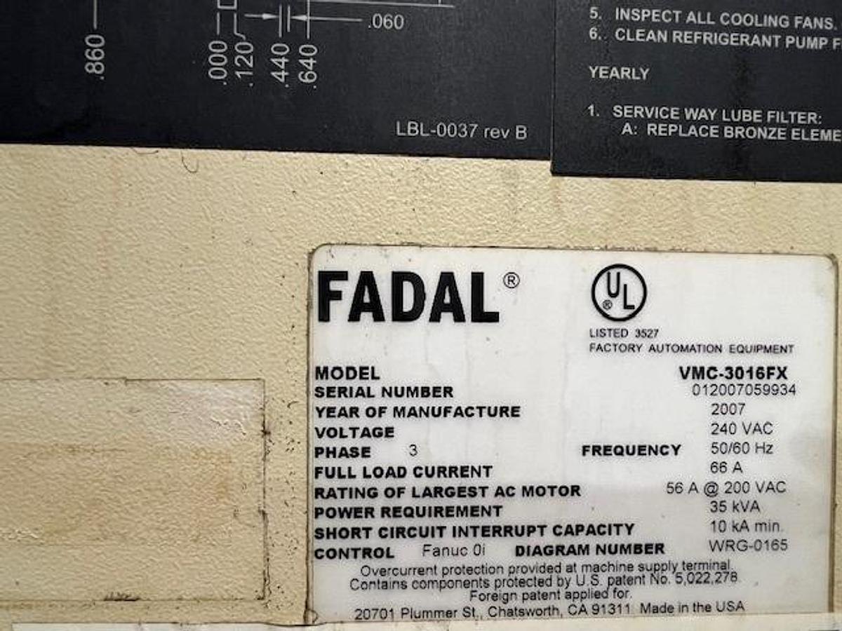 Used Fadal  3016 FX