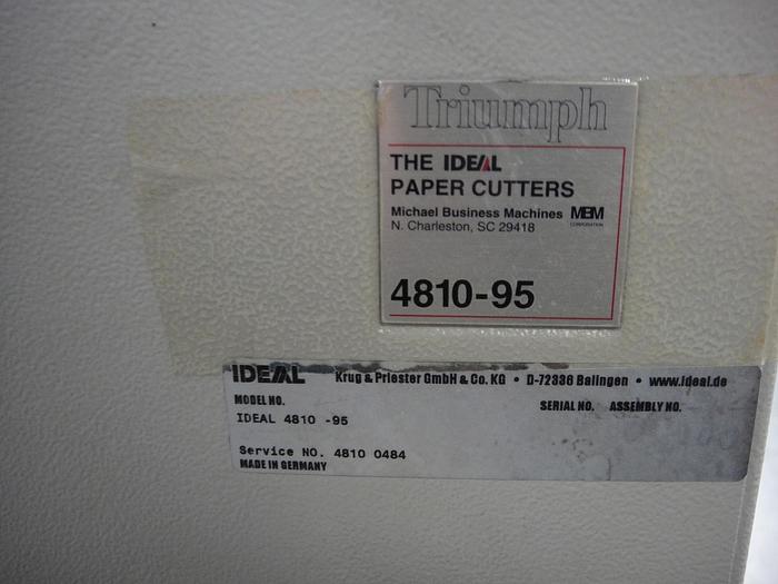 Used MBM 4810-95 Cutter