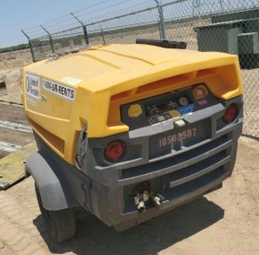 Used 2016 ATLASCOPCO 185 CFM AIR COMPRESSOR