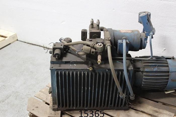Used Fife Hydraulic Fife Guide, 3 Hp, 1800 Rpm, 460 Volt, Us Motor, Fife Hydraulic Pump Assembly, 1/4 Hp, 440 Volt #15365