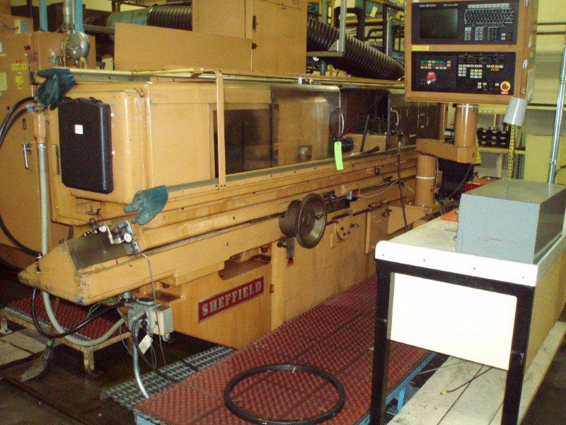 Used 12" x 80" SHEFFIELD "CRUSH­TRUE" Model 187 D CNC Crush Form Cylindrical Grinder; S/N 400824