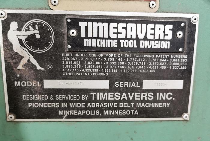 Used Timesavers  1HPM/75 37" Single Belt Dry Deburring Sander