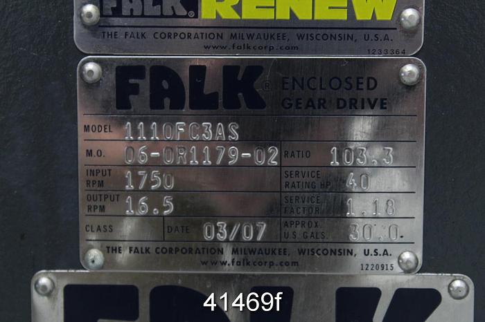 Used Falk 1110FC3AS Gear Drive, 103.3/1 Ratio #41469