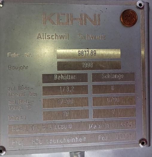 Gebraucht Kühni Wärmetauscher Edelstahl 79/7 ltr.