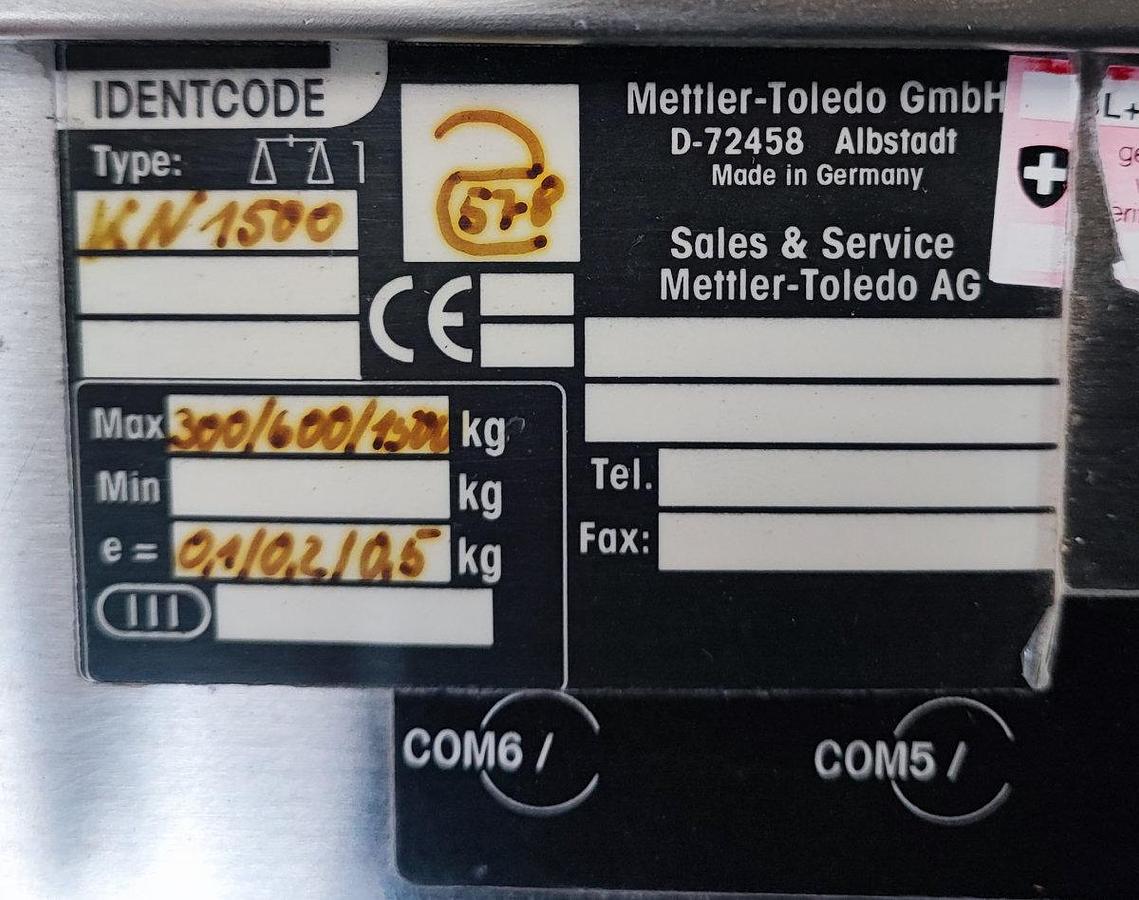 Gebraucht Mettler Toledo Bodenwaage KN1500G-4 bis 1500 Kg mit ID7xx Waage