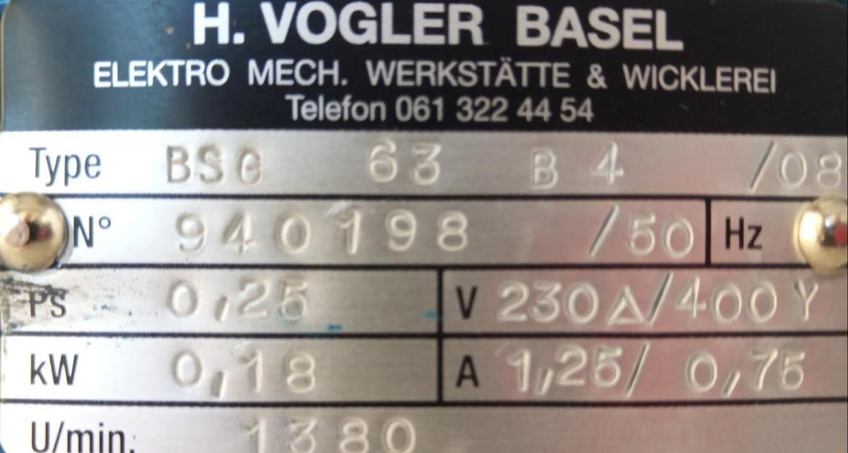 Vogler Fußmotor BSG63-B4