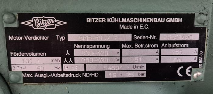 Gebraucht Blitzer Kälteanlage