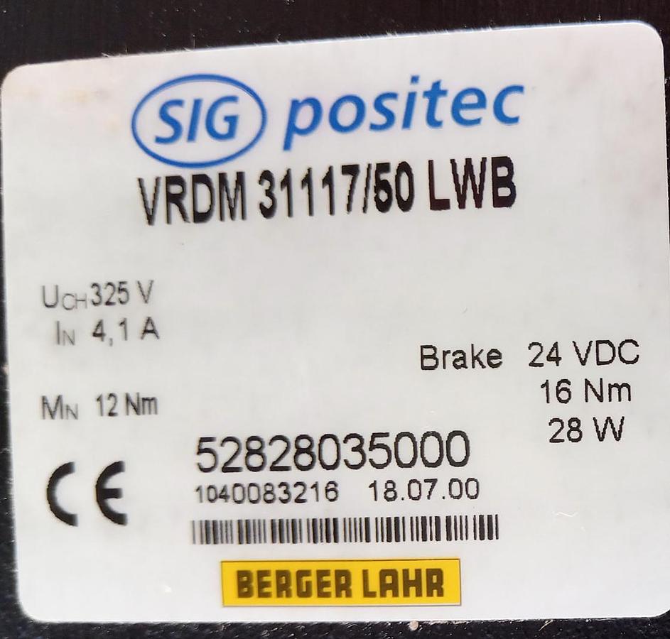 Berger Servo Motor mit ROBA-stop-M VRDM31117/50 LWB