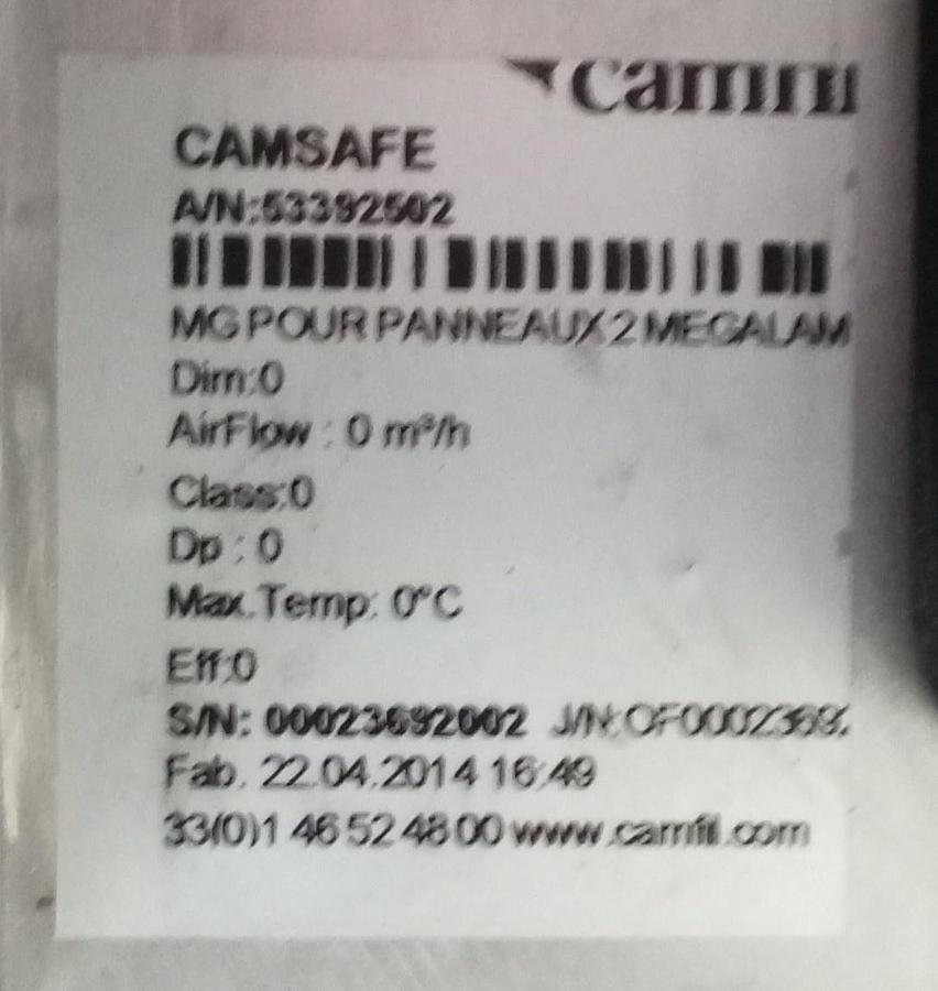 Camfil Edelstahlfilter Camsafe mit Megalam Filter