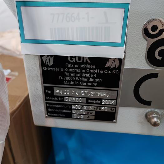 Gebraucht GUK Falzmaschine FA 35/4 ST2 + VAR