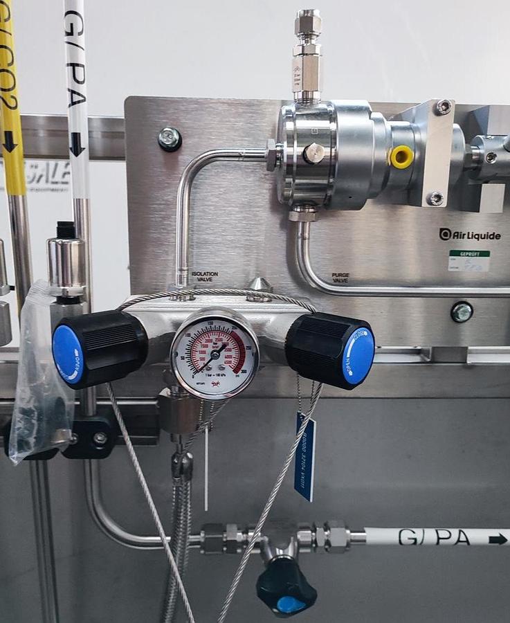 Gebraucht Edelstahl Sicherheitsstation für Sauerstoffflaschen