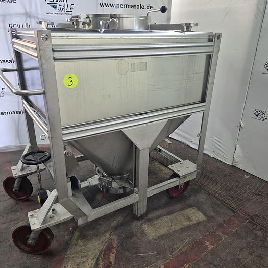 Used Edelstahl-Maurer AG IBC-Behälter mit Halar-Beschichtung 670 ltr.