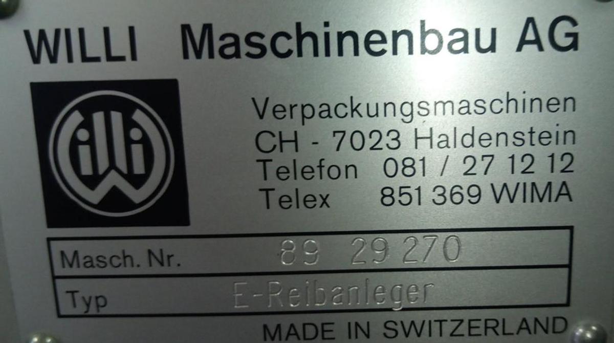 Gebraucht Willy Maschinenbau Packmat E-Reibanleger Verpackungsmaschine
