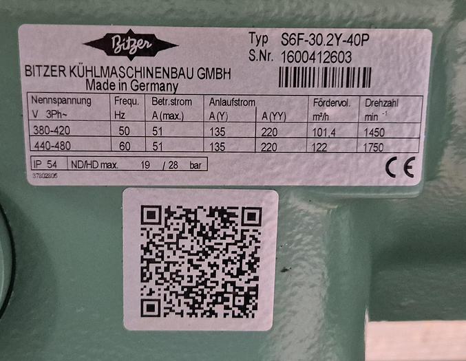Gebraucht Bitzer Kälteanlage K1052H-2 / S6F-30.2Y