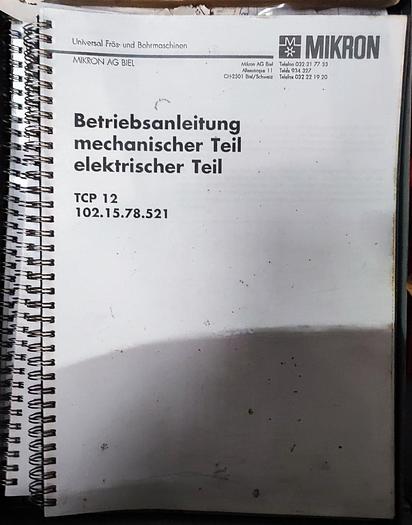 Used Mikron CNC Fräsmaschine WF31D/TNC4XX