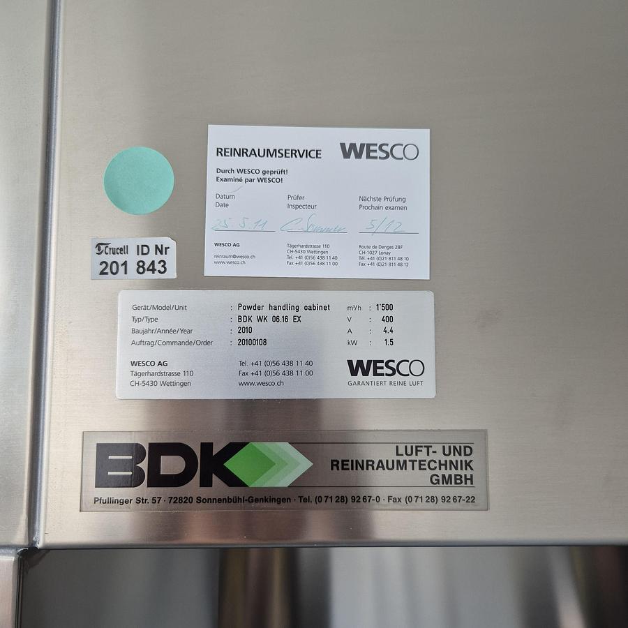 Gebraucht BDK Luft- und Reinraumtechnik GmbH WK 06.16 EX