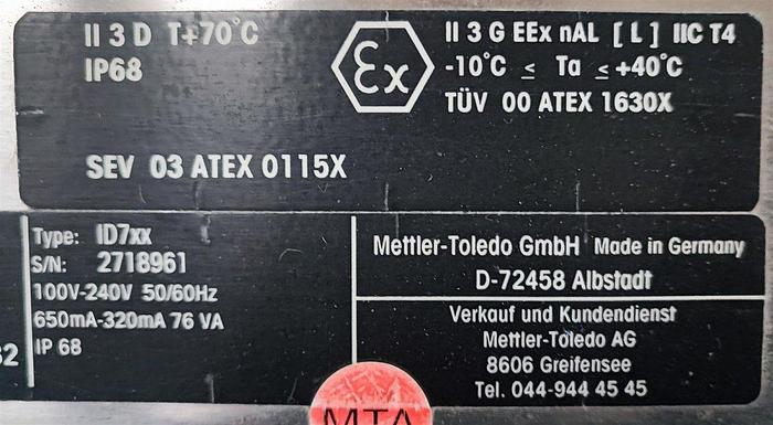 Gebraucht Mettler Toledo Bodenwaage KN1500G-4 bis 1500 Kg mit ID7xx Waage